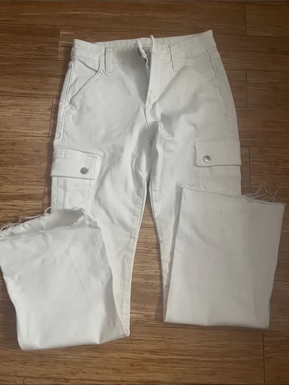 Joe's Jeans White  Cargo Jeans flare